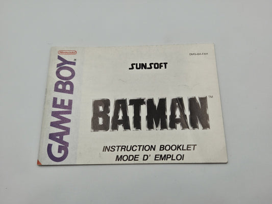 Game Boy Classic Batman Spielanleitung Instruction Booklet FAH