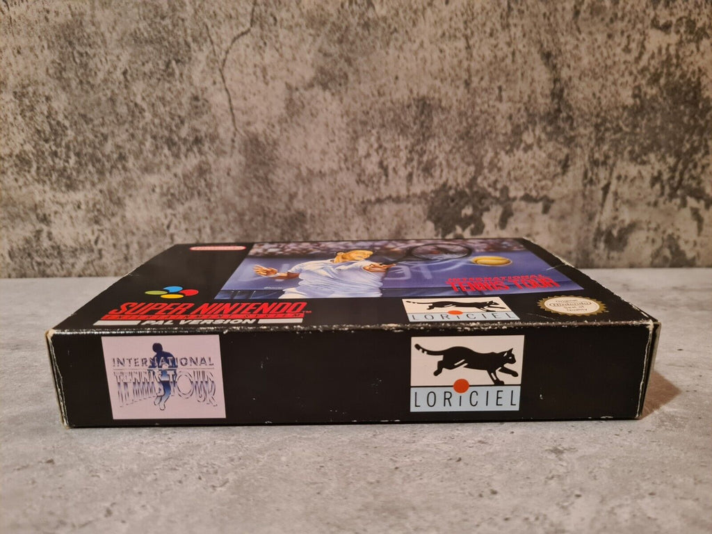 SNES Super Nintendo International Tennis Tour mit OVP und Anleitung UKV - T-Retro-Games 
