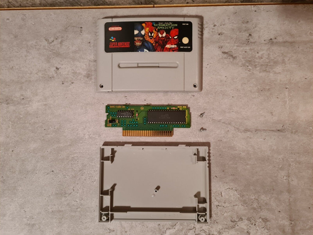 SNES Super Nintendo Venom Spider-Man Separation Anxiety Modul EUR - T-Retro-Games 
