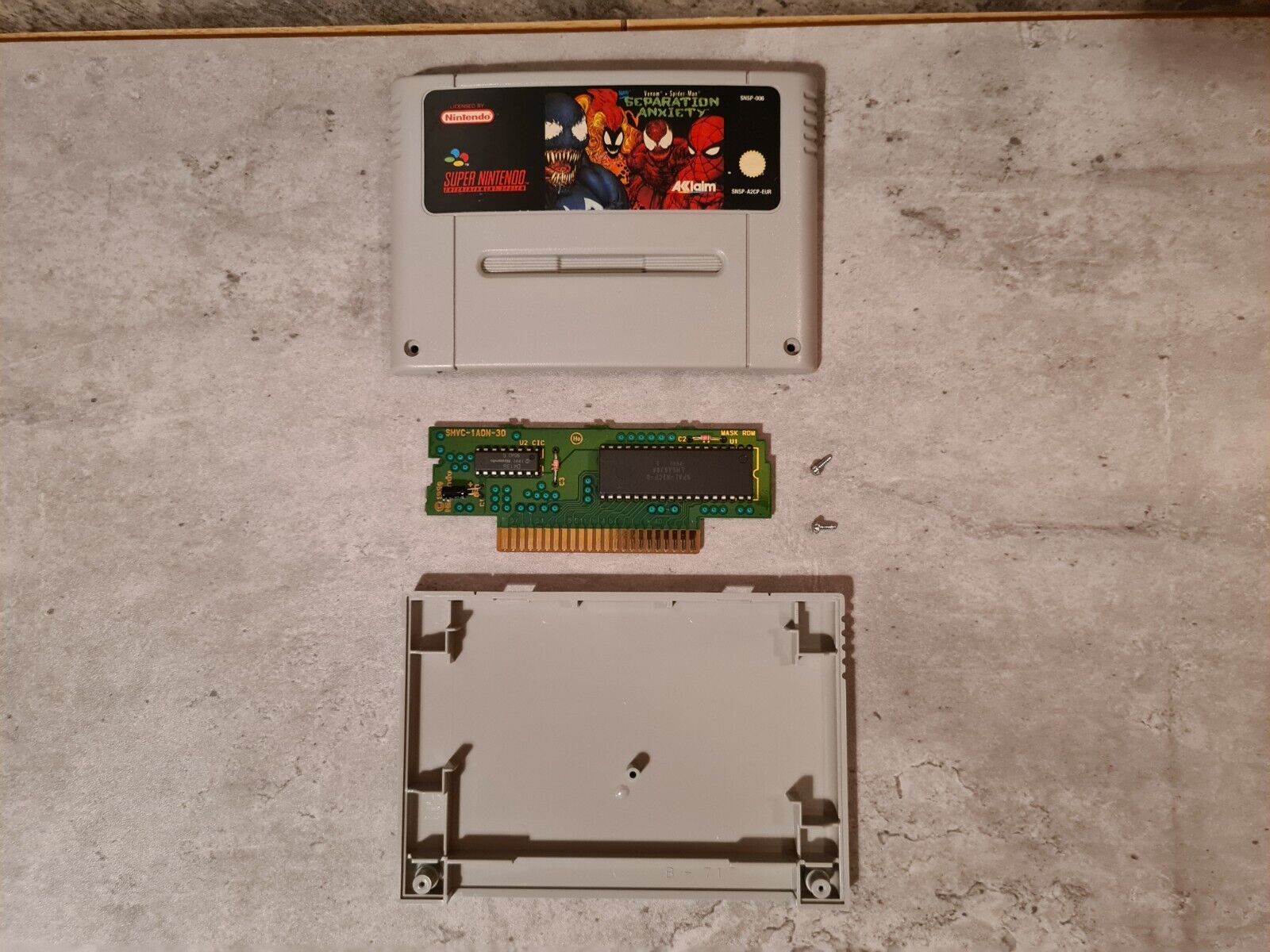 SNES Super Nintendo Venom Spider-Man Separation Anxiety Modul EUR - T-Retro-Games 
