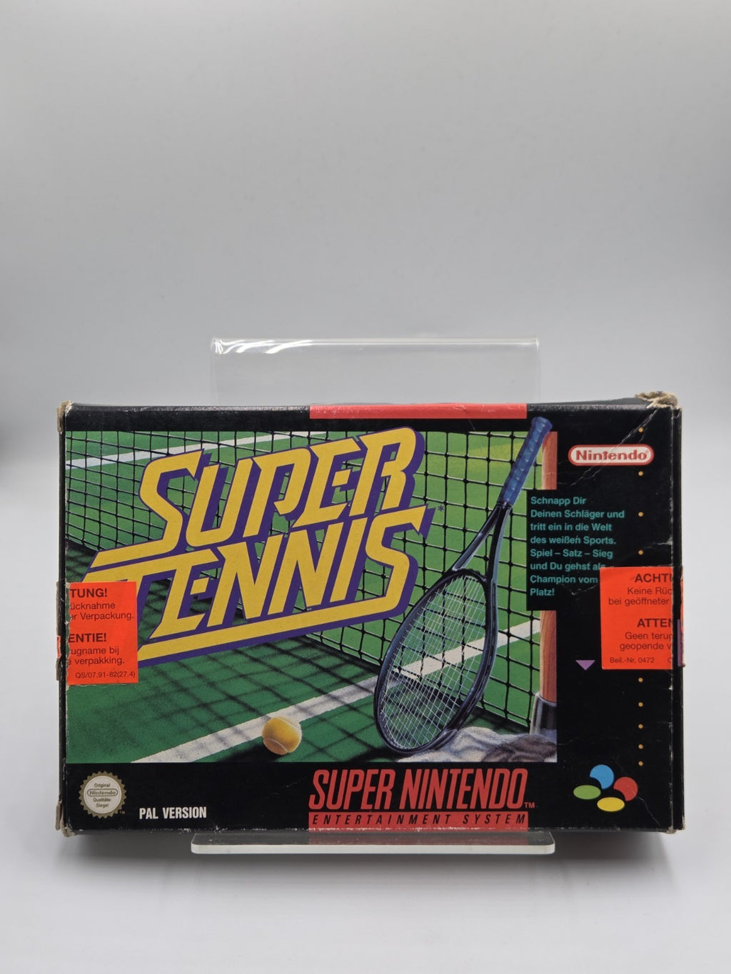 SNES Super Nintendo Spiel Super Tennis mit OVP und Anleitung NOE