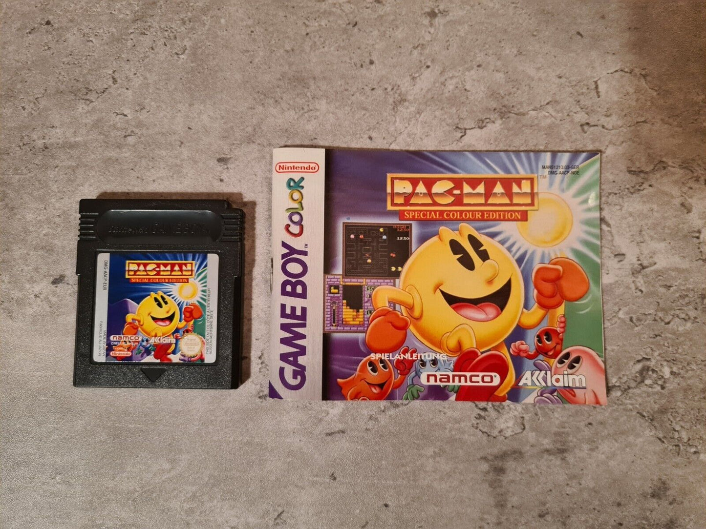 Nintendo Game Boy Color Pac-Man Special Colour Edition mit OVP und Anleitung EUR - T-Retro-Games 