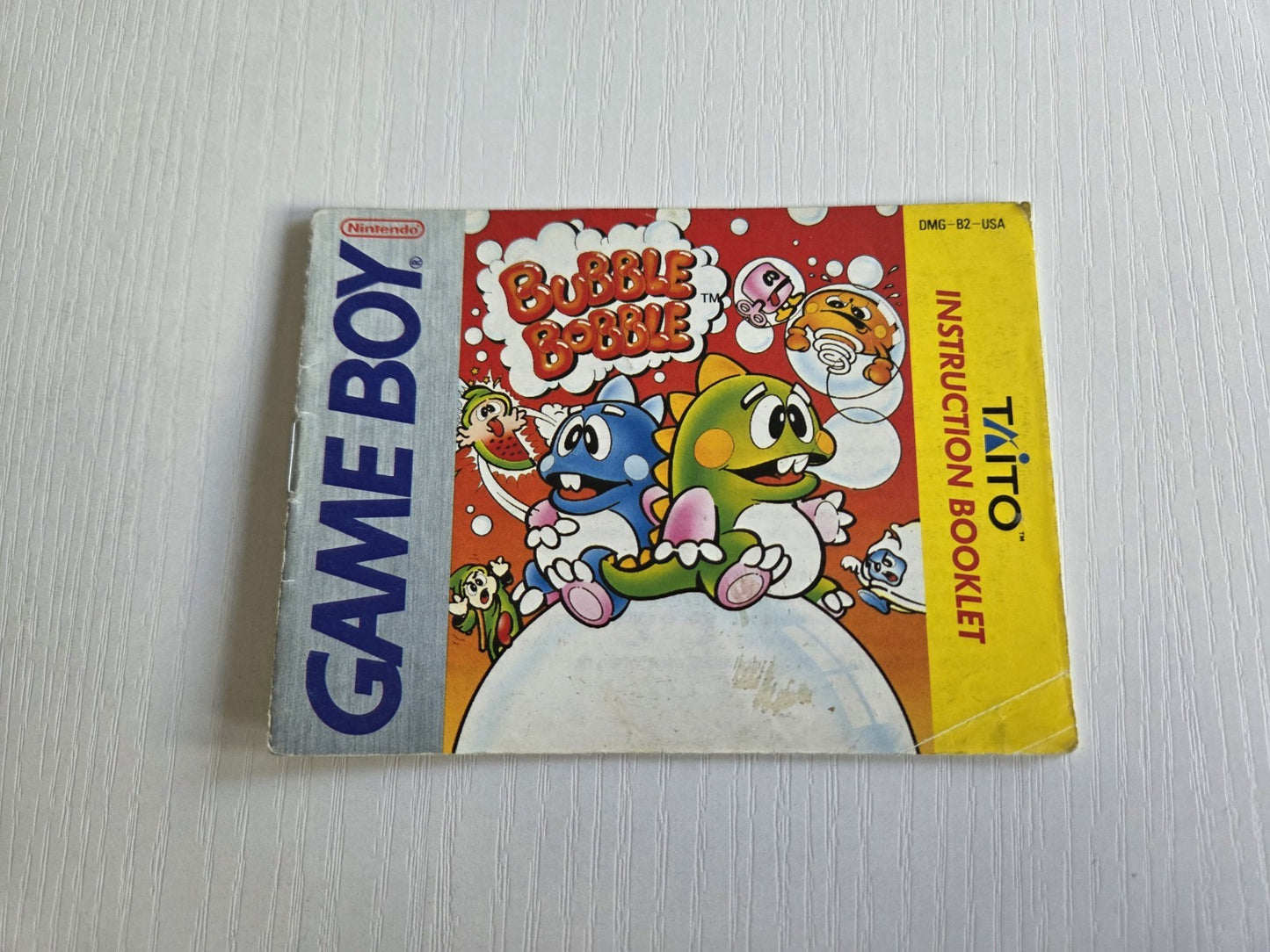 Nintendo Game Boy Classic Bubble Bobble Spielanleitung Instruction Booklet USA