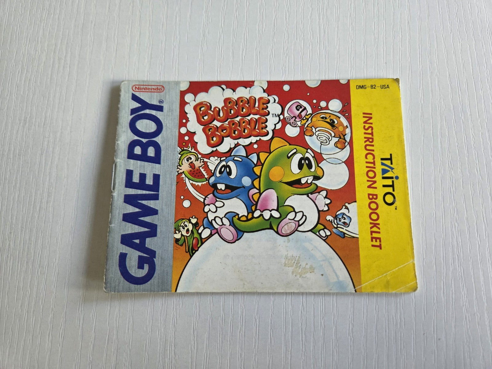 Nintendo Game Boy Classic Bubble Bobble Spielanleitung Instruction Booklet USA