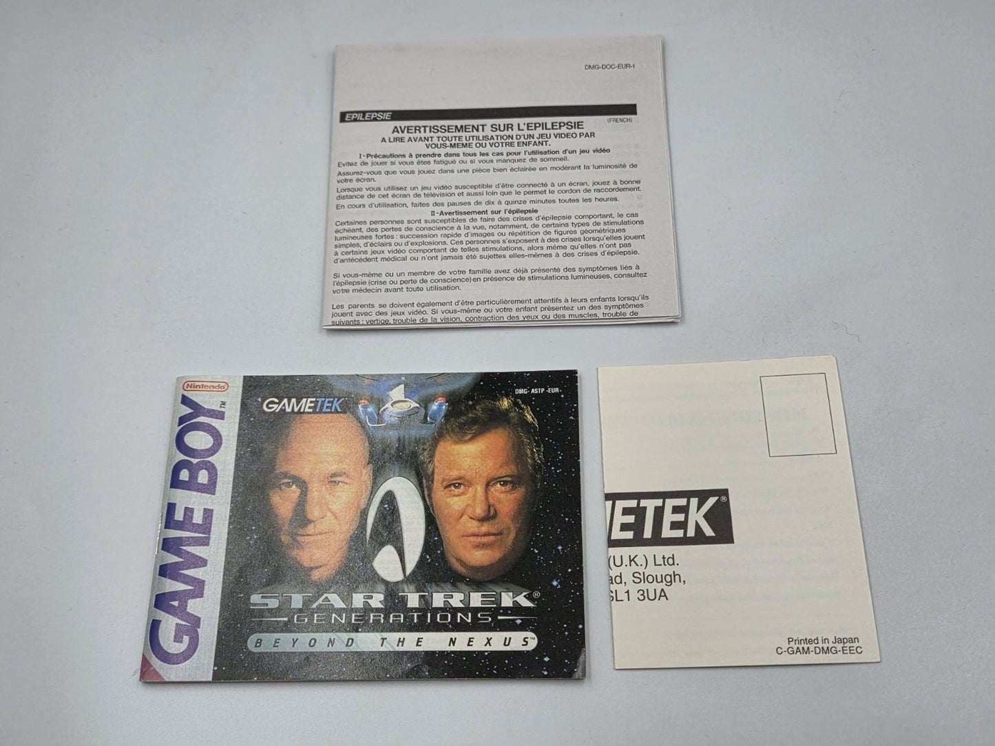 Game Boy Classic Star Trek Generations Beyond The Nexus + OVP und Anleitung EUR