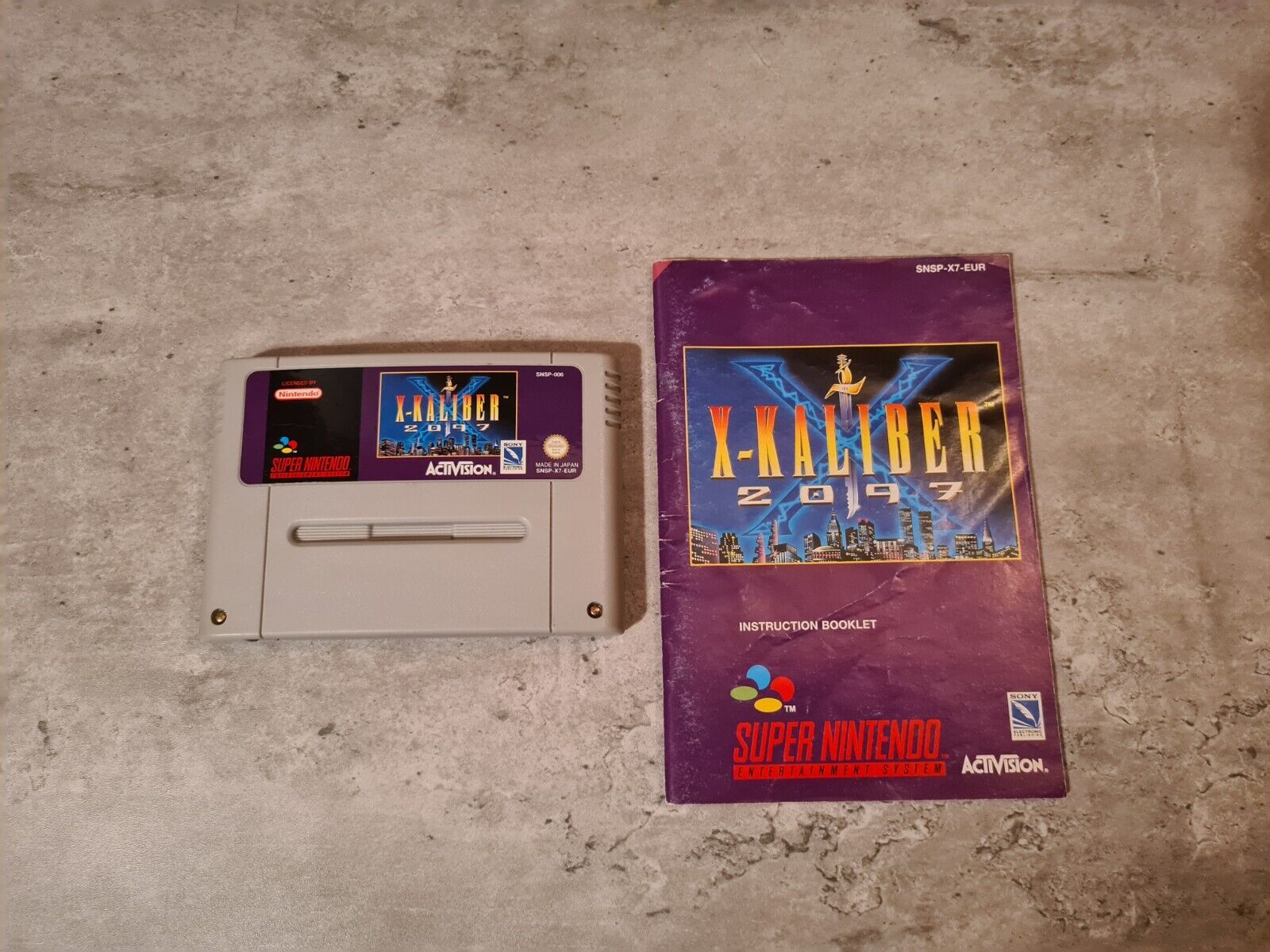 SNES Super Nintendo X-Kaliber 2097 mit OVP und Anleitung EUR - T-Retro-Games 
