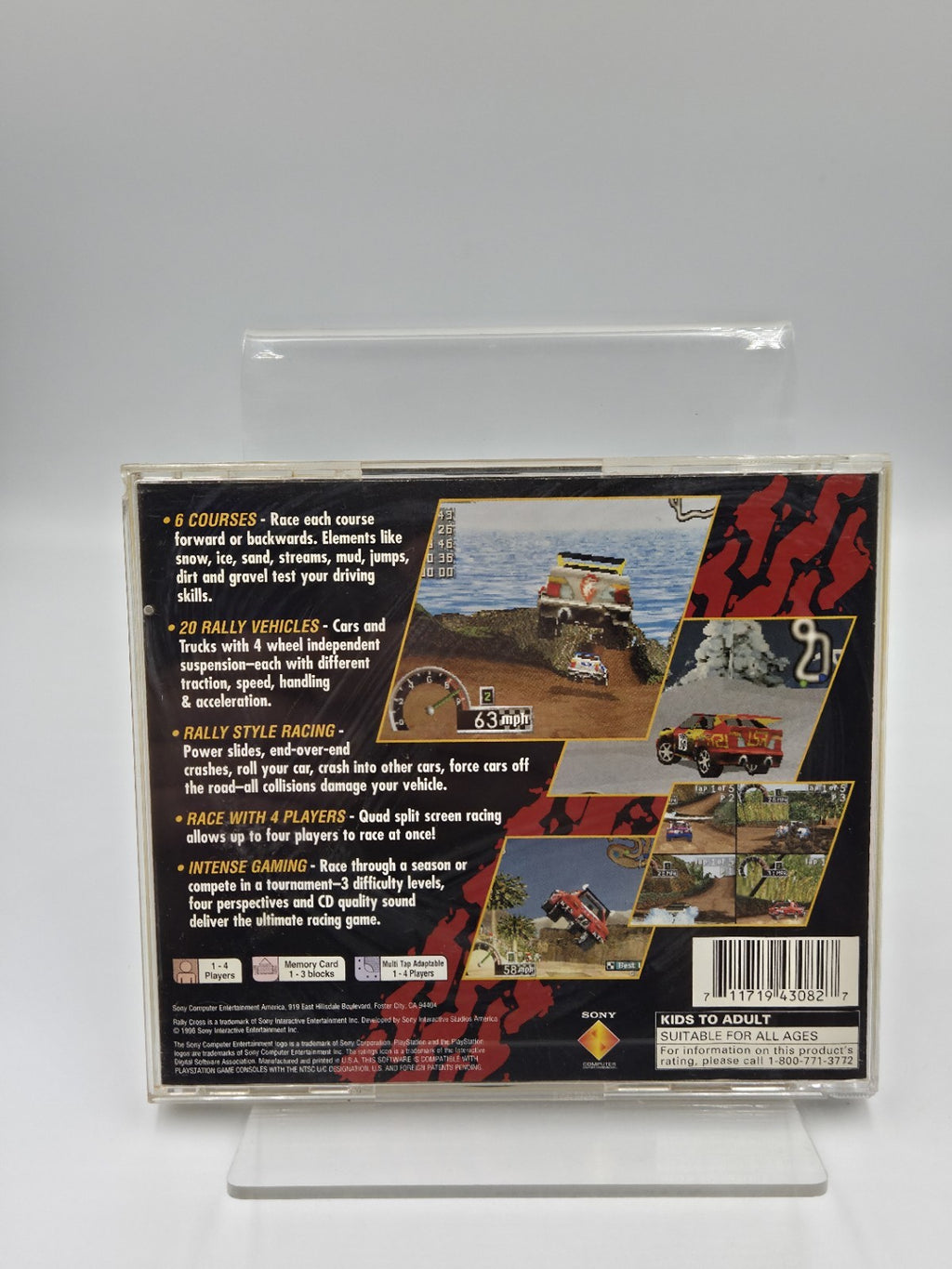 PS1 Playstation 1 Spiel Rally Cross mit OVP und Anleitung NTSC-USA 