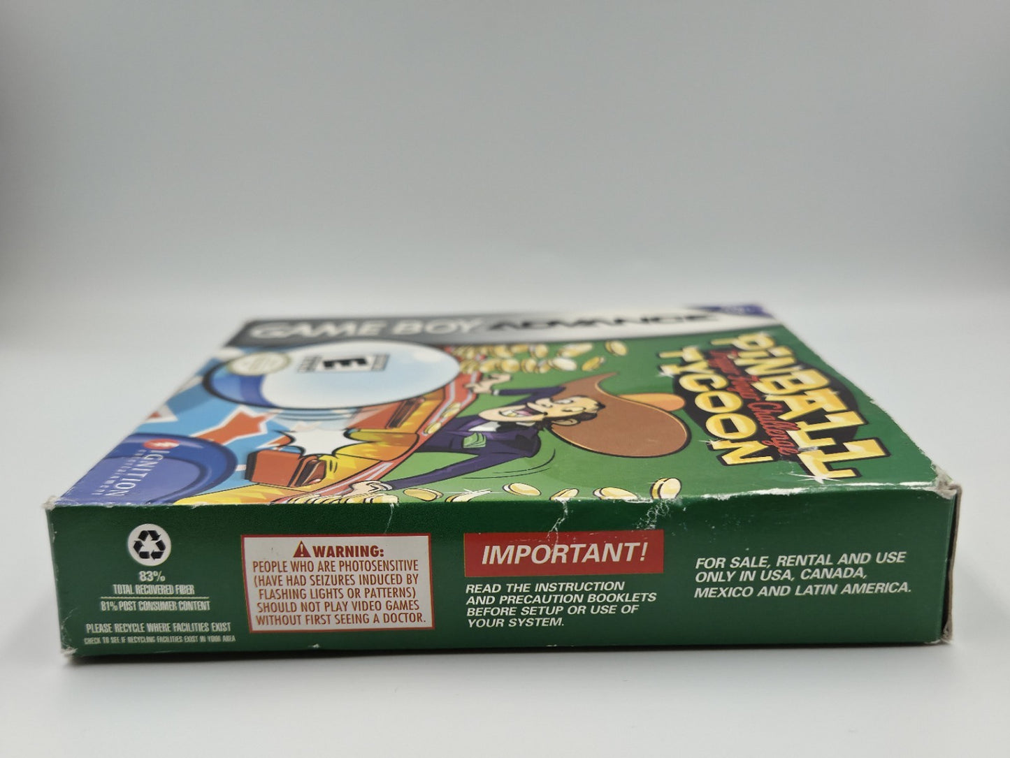 Nintendo Game Boy Advance Pinball Tycoon mit OVP und Anleitung USA