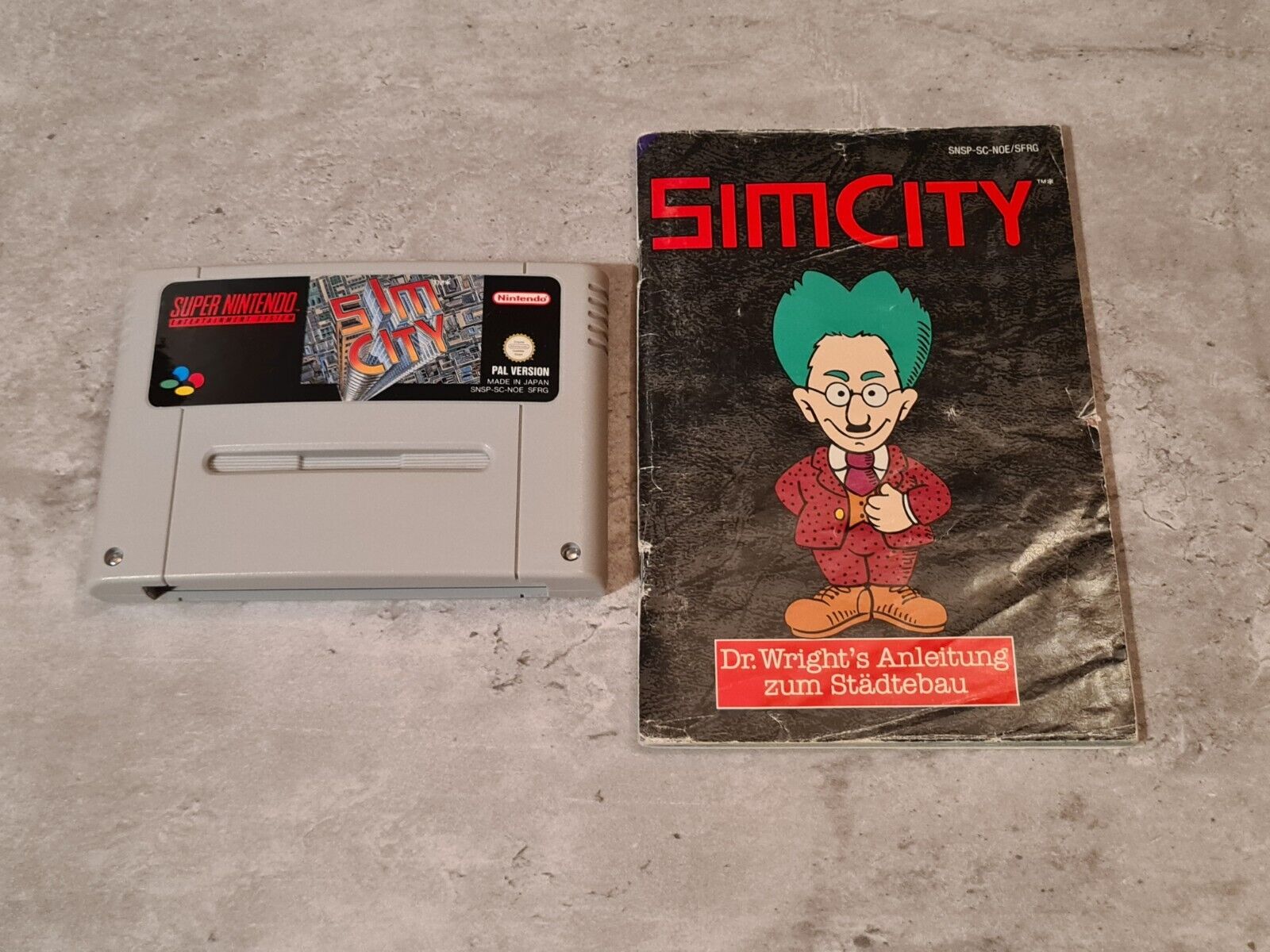 SNES Super Nintendo Sim City mit OVP und Anleitung NOE/SFRG - T-Retro-Games 