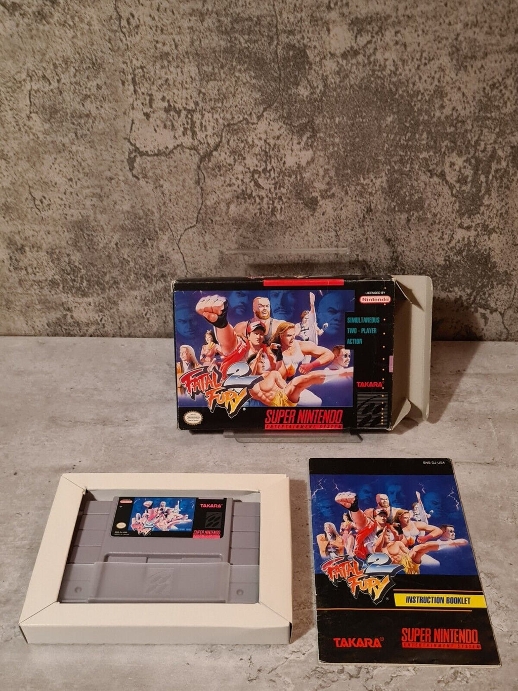 SNES Super Nintendo Fatal Fury 2 mit OVP und Anleitung NTSC USA - T-Retro-Games 