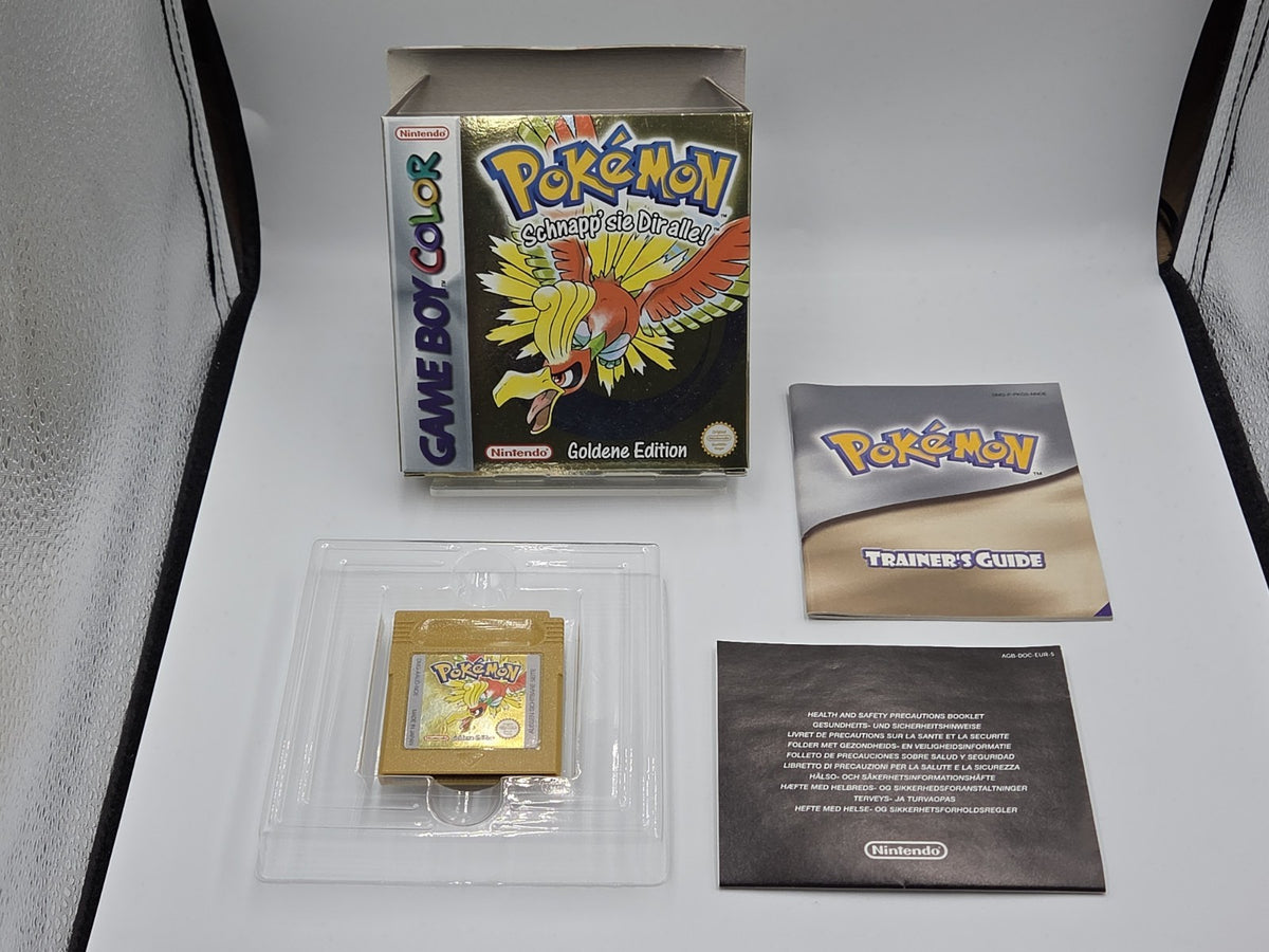 Nintendo Game Boy Color Spiel Pokemon Goldene Edition mit OVP und Anleitung NOE