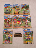 Super Mario Hot Wheels Figuren Figurine New Sealed 1-8 komplette Sammlung - T-Retro-Games 