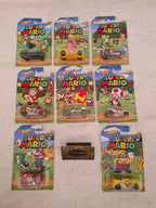 Super Mario Hot Wheels Figuren Figurine New Sealed 1-8 komplette Sammlung - T-Retro-Games 