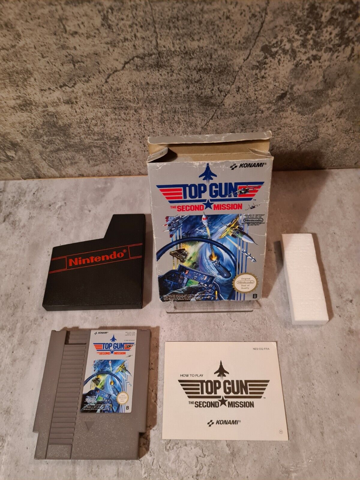 NES Top Gun The Second Mission mit OVP und Anleitung FRA - T-Retro-Games 