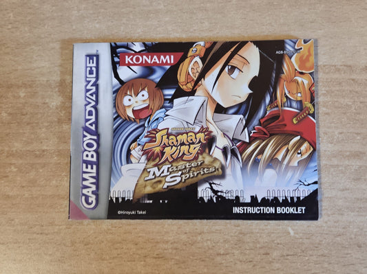 Nintendo Game Boy Advance Shaman King Master of Spirits Spielanleitung EUR