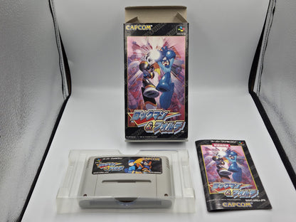 SFC Super Famicom Rockman & Forte Mega Man & Bass mit OVP und Anleitung Japan