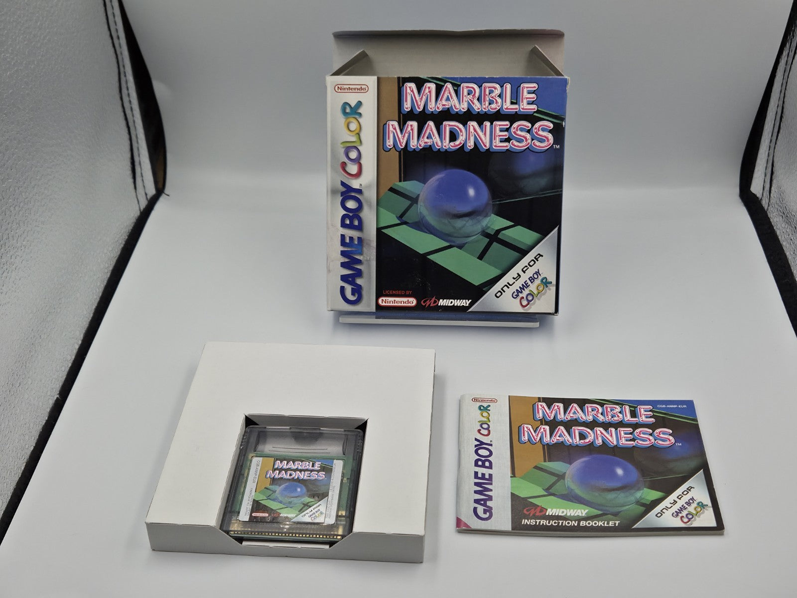 Nintendo Game Boy Color Marble Madness mit OVP und Anleitung EUR