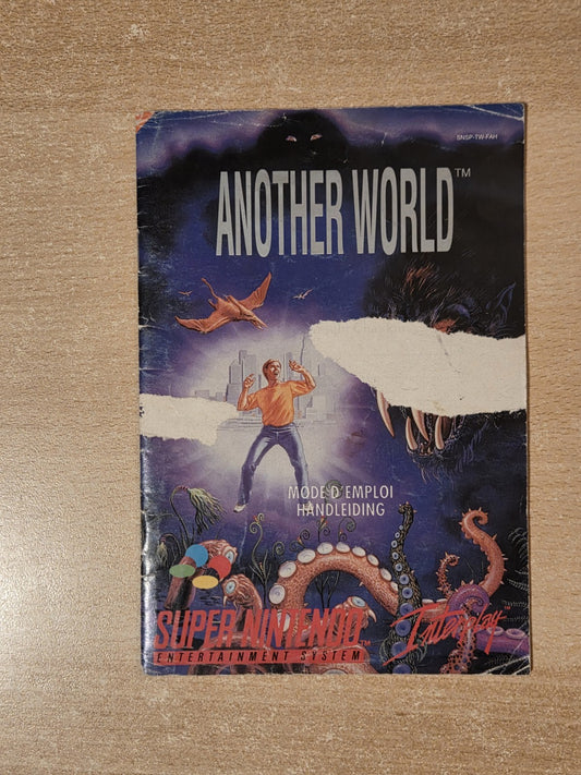 SNES Super Nintendo Another World Spielanleitung Instruction Booklet FAH