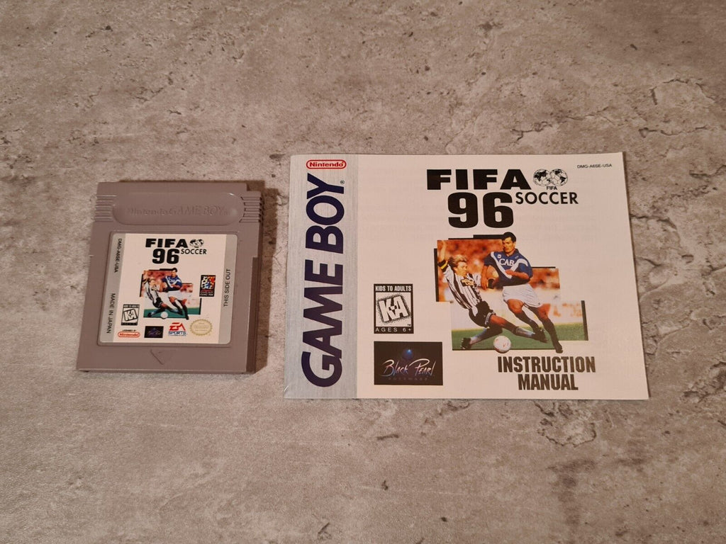 Nintendo Game Boy Classic Fifa Soccer 96 mit OVP und Anleitung + Poster USA - T-Retro-Games 