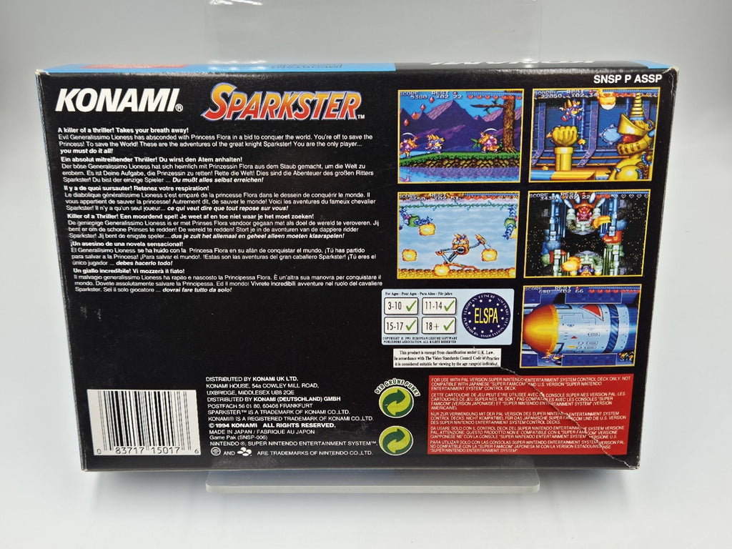 SNES Super Nintendo Spiel Sparkster mit OVP und Anleitung EUR