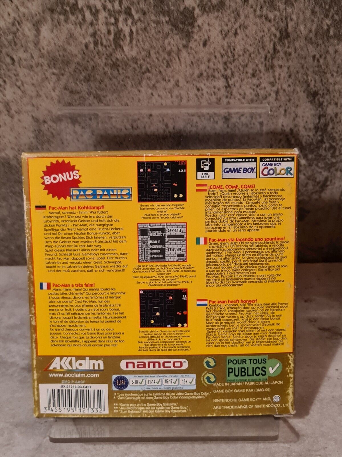 Nintendo Game Boy Color Pac-Man Special Colour Edition mit OVP und Anleitung EUR - T-Retro-Games 