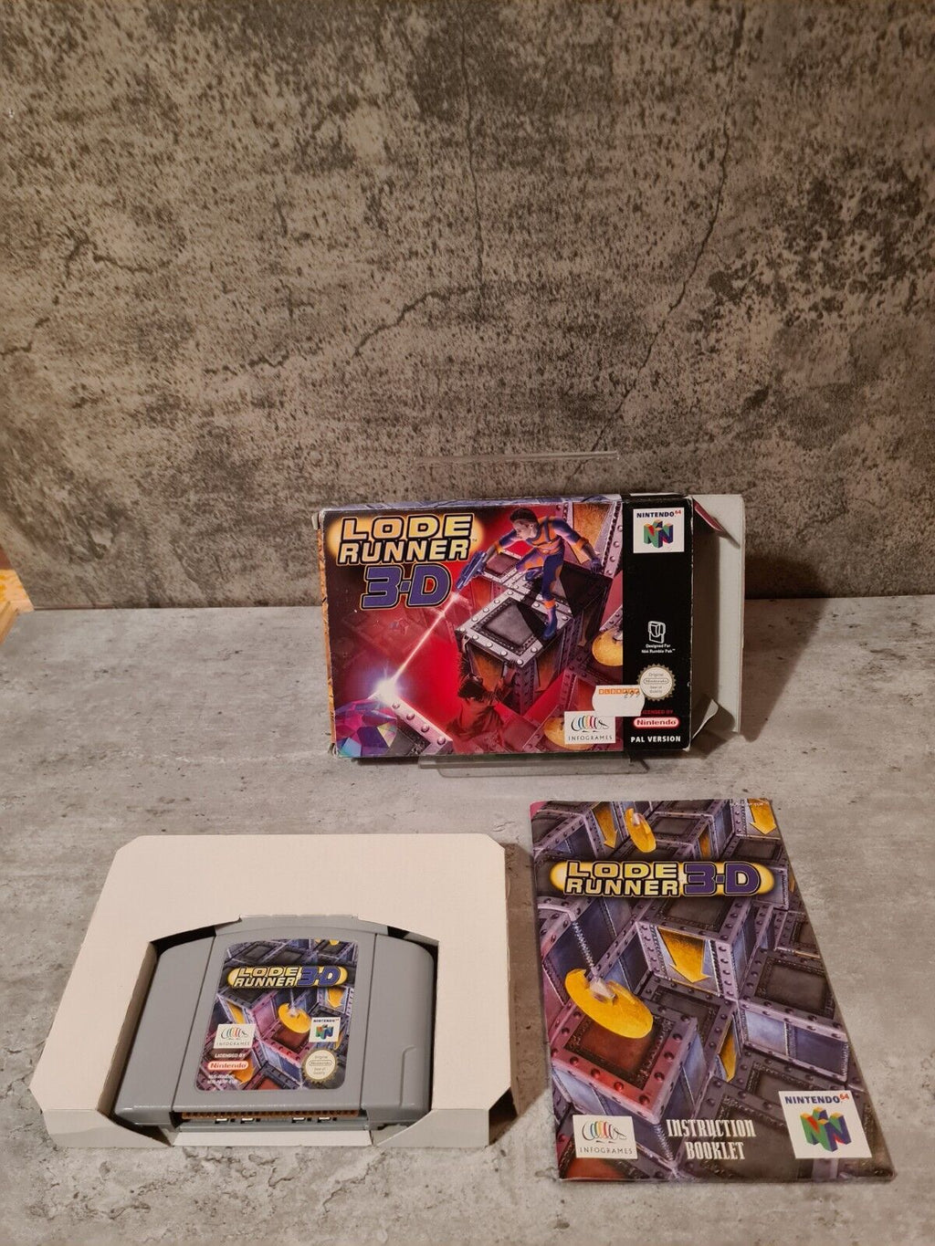 N64 Nintendo 64 Lode Runner 3-D mit OVP und Anleitung EUR - T-Retro-Games 