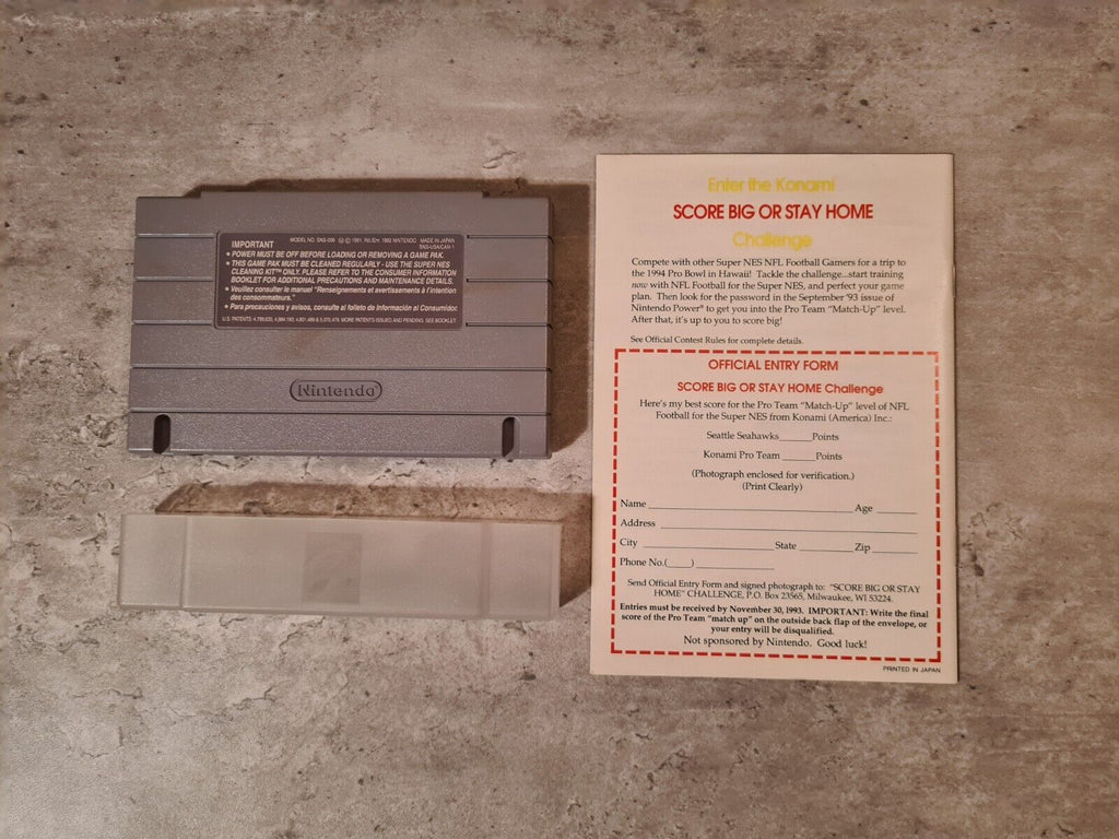 SNES Super Nintendo NFL Football mit OVP und Anleitung + Playbook NTSC USA - T-Retro-Games 