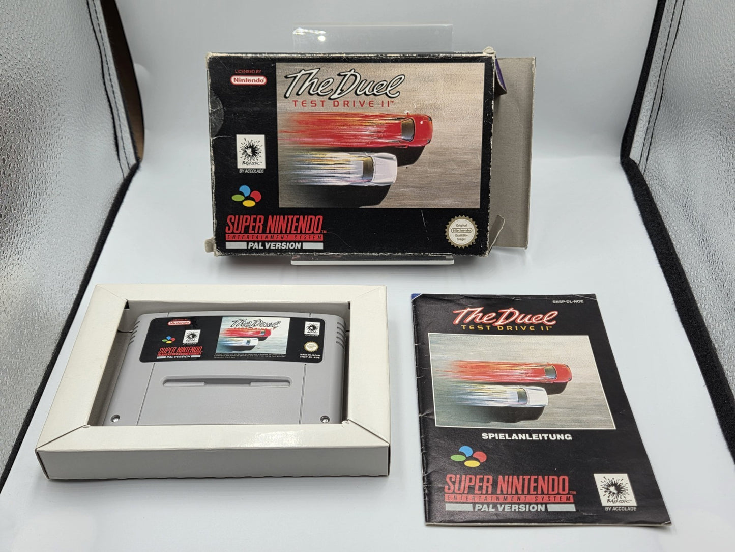 SNES Super Nintendo The Duel Test Drive II mit OVP und Anleitung NOE