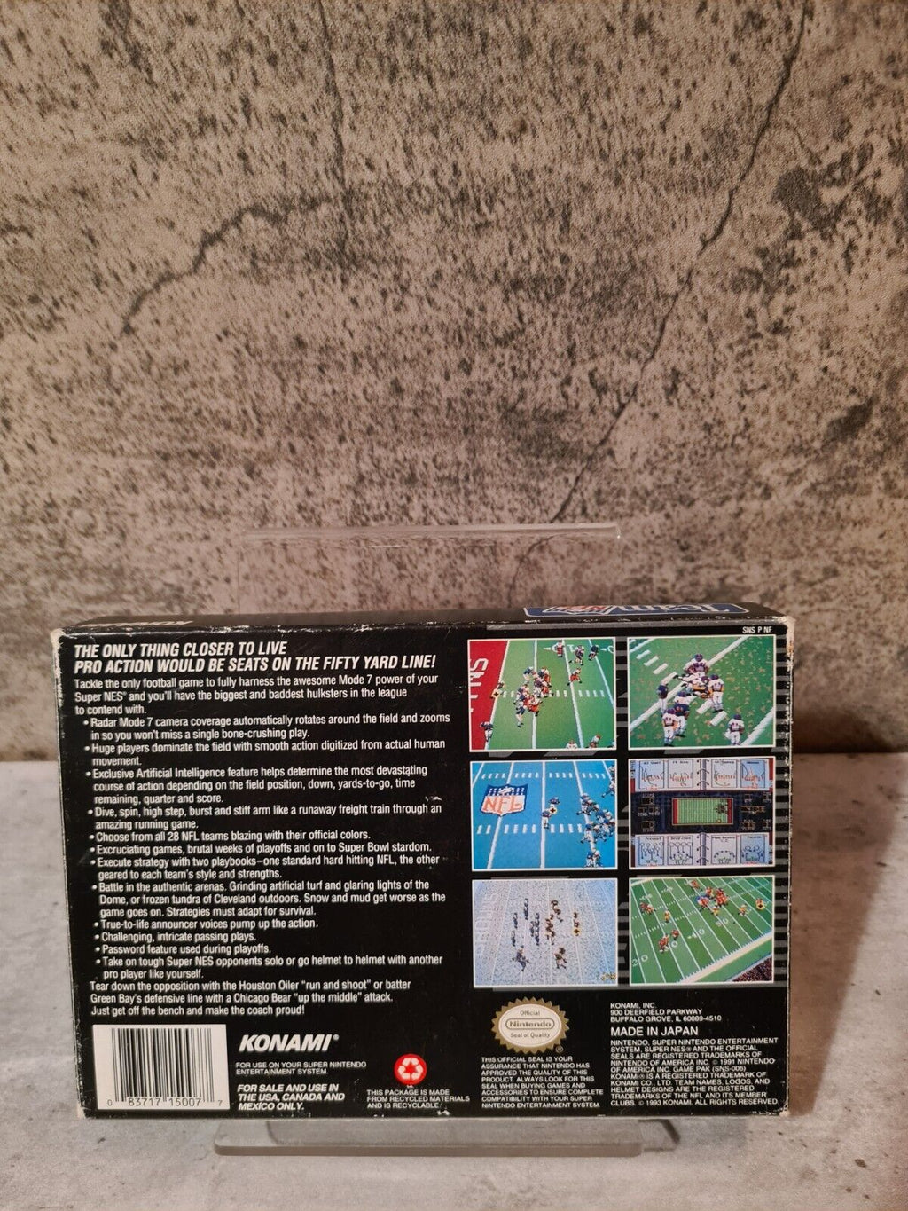 SNES Super Nintendo NFL Football mit OVP und Anleitung + Playbook NTSC USA - T-Retro-Games 