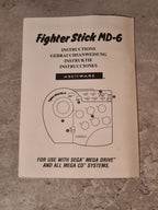 Sega Mega Drive / Sega Mega CD Fighter Stick MD-6 Controller Joystick OVP - T-Retro-Games 