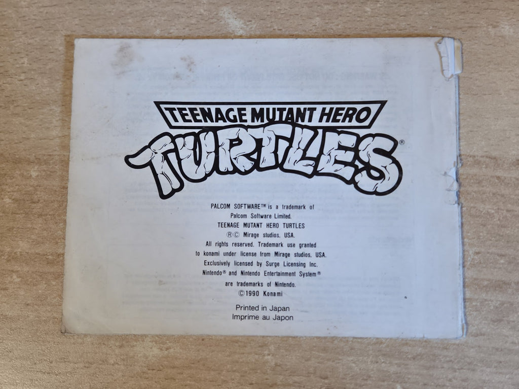 NES Teenage Mutant Hero Turtles Spielanleitung Instruction Booklet FRA