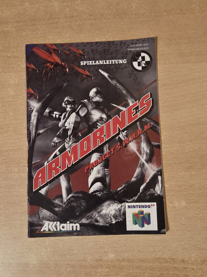 N64 Nintendo 64 Armorines Project S.W.A.R.M. Instruction Booklet NOE