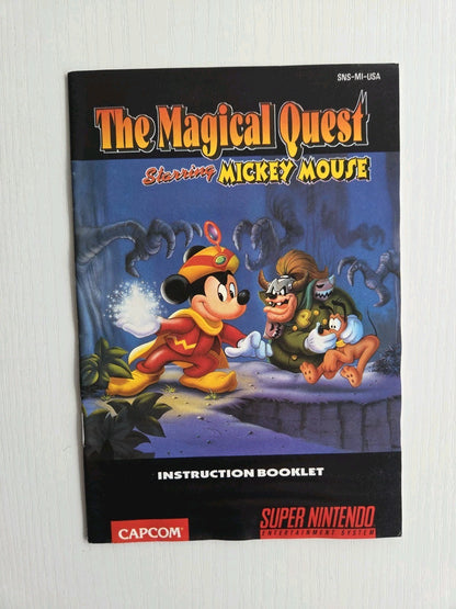SNES The Magical Quest Starring Mickey Mouse Instruction Booklet USA