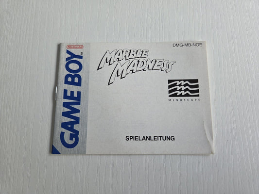 Nintendo Game Boy Classic Marble Madness Spielanleitung Instruction Booklet NOE