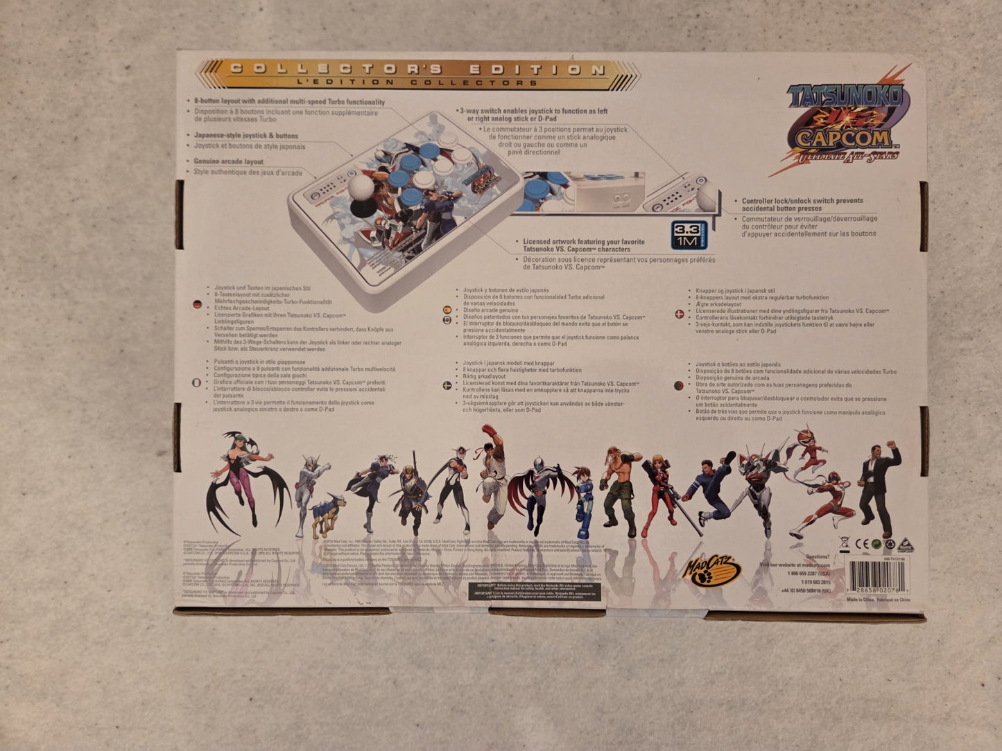 Nintendo Wii Arcade Fightstick Tatsunoko vs. Capcom Ultimate All Stars OVP