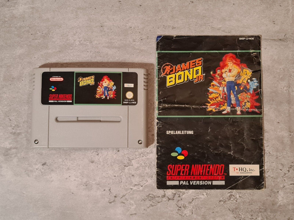 SNES Super Nintendo James Bond JR mit OVP und Anleitung NOE - T-Retro-Games 