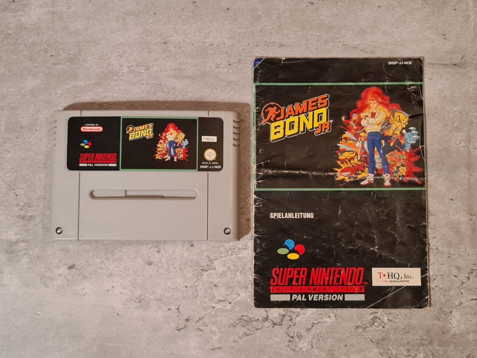 SNES Super Nintendo James Bond JR mit OVP und Anleitung NOE - T-Retro-Games 