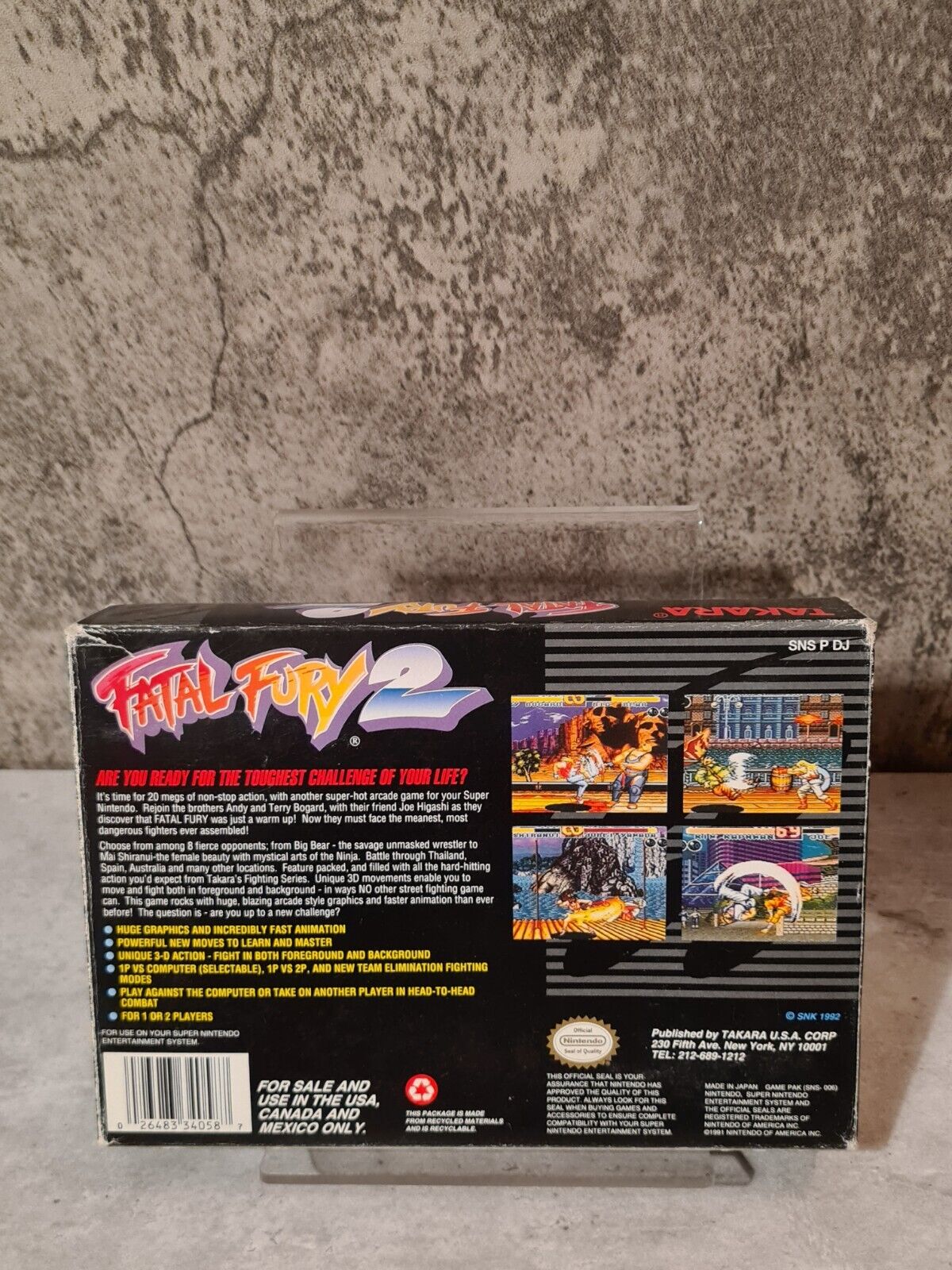 SNES Super Nintendo Fatal Fury 2 mit OVP und Anleitung NTSC USA - T-Retro-Games 