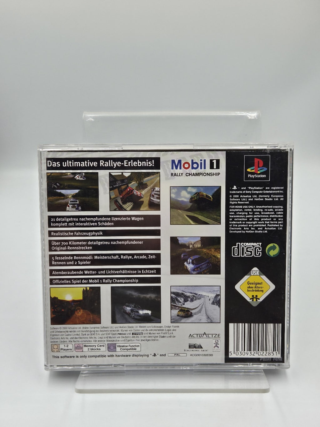 PS1 Playstation 1 Spiel Mobil 1 Rally Championship mit OVP und Anleitung Deutsch