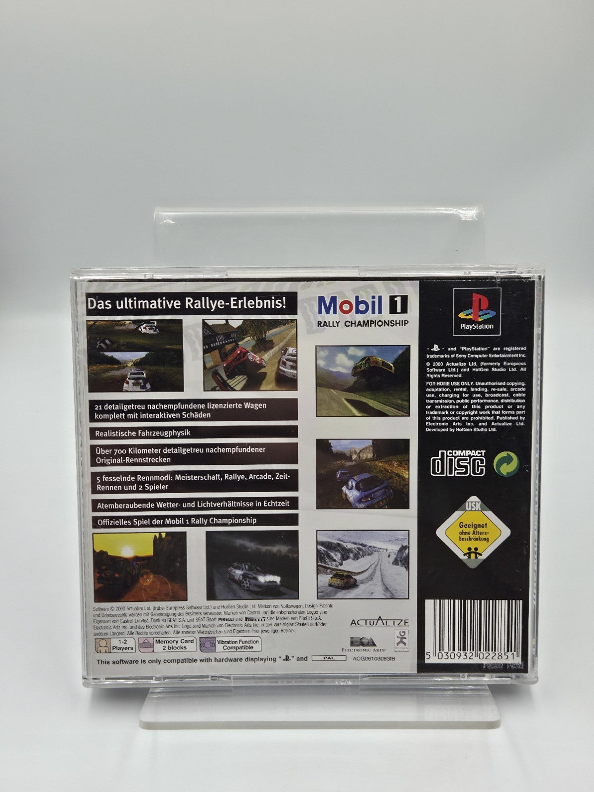 PS1 Playstation 1 Spiel Mobil 1 Rally Championship mit OVP und Anleitung Deutsch
