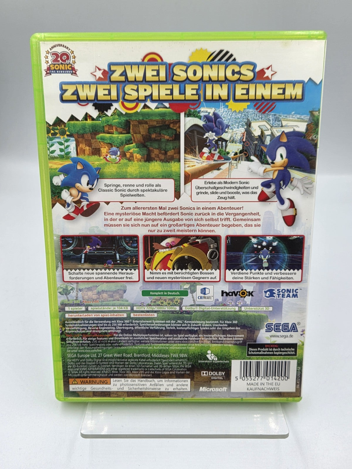 XBOX360 Spiel Sonic Generations mit OVP und Anleitung Deutsch