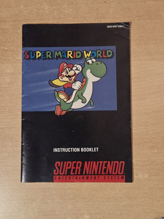 SNES Super Nintendo Super Mario World Instruction Booklet NTSC USA