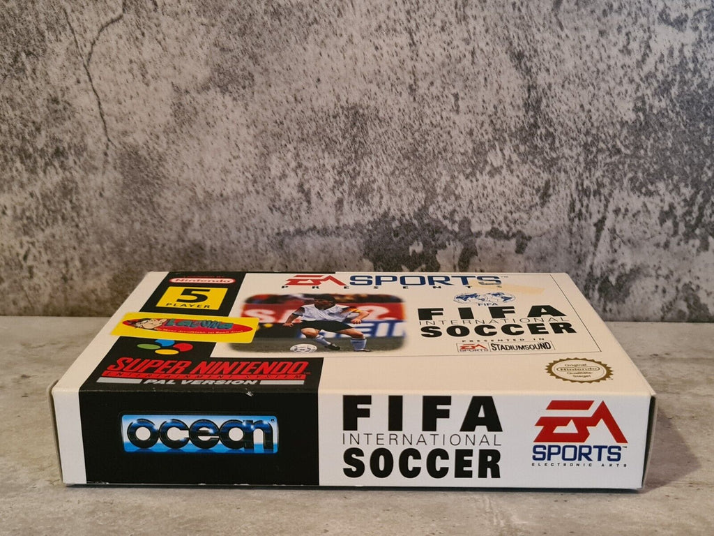 SNES Super Nintendo Fifa International Soccer mit OVP und Anleitung NOE - T-Retro-Games 
