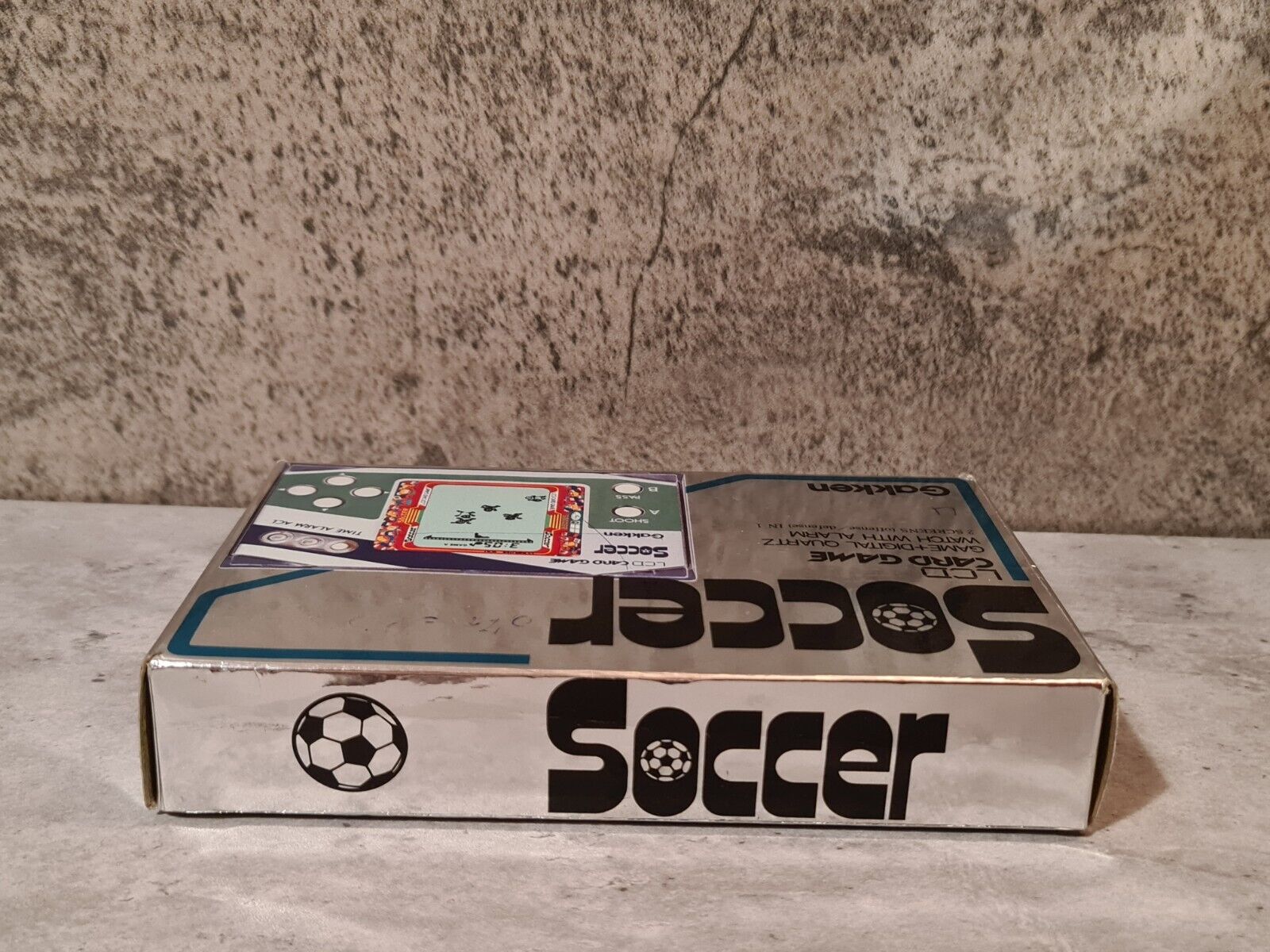 LCD Card Game Soccer Gakken OVP - T-Retro-Games 