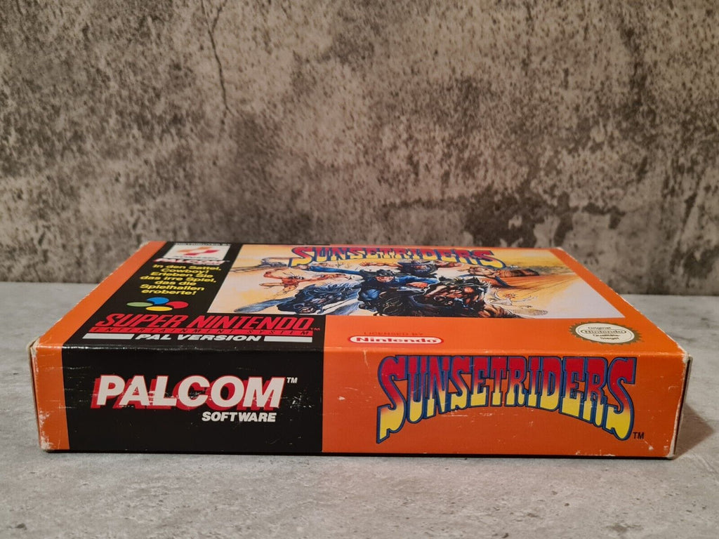 SNES Super Nintendo Sunset Riders mit OVP und Anleitung NOE - T-Retro-Games 
