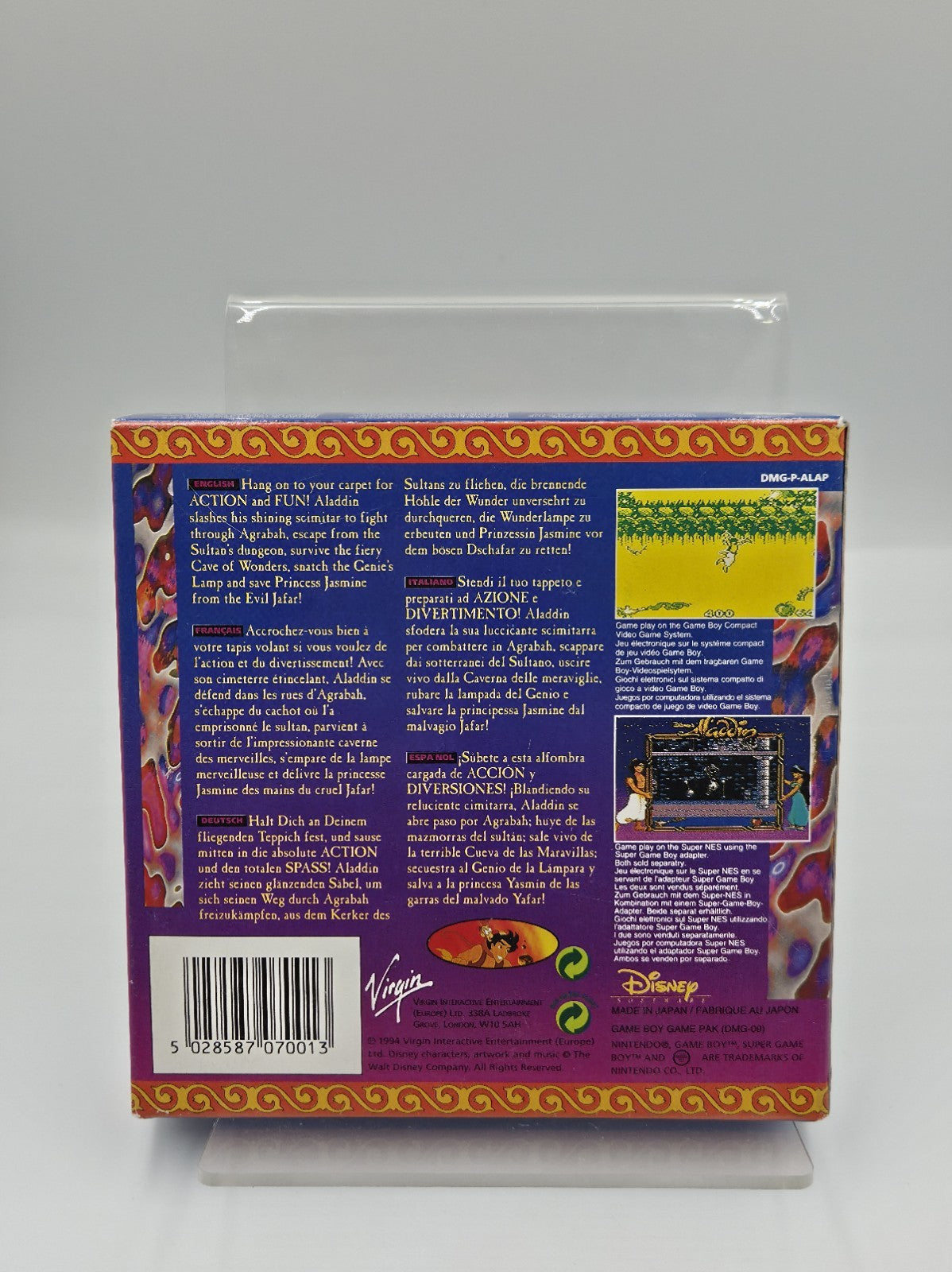 Nintendo Game Boy Classic Disney's Aladdin mit OVP und Anleitung EUR