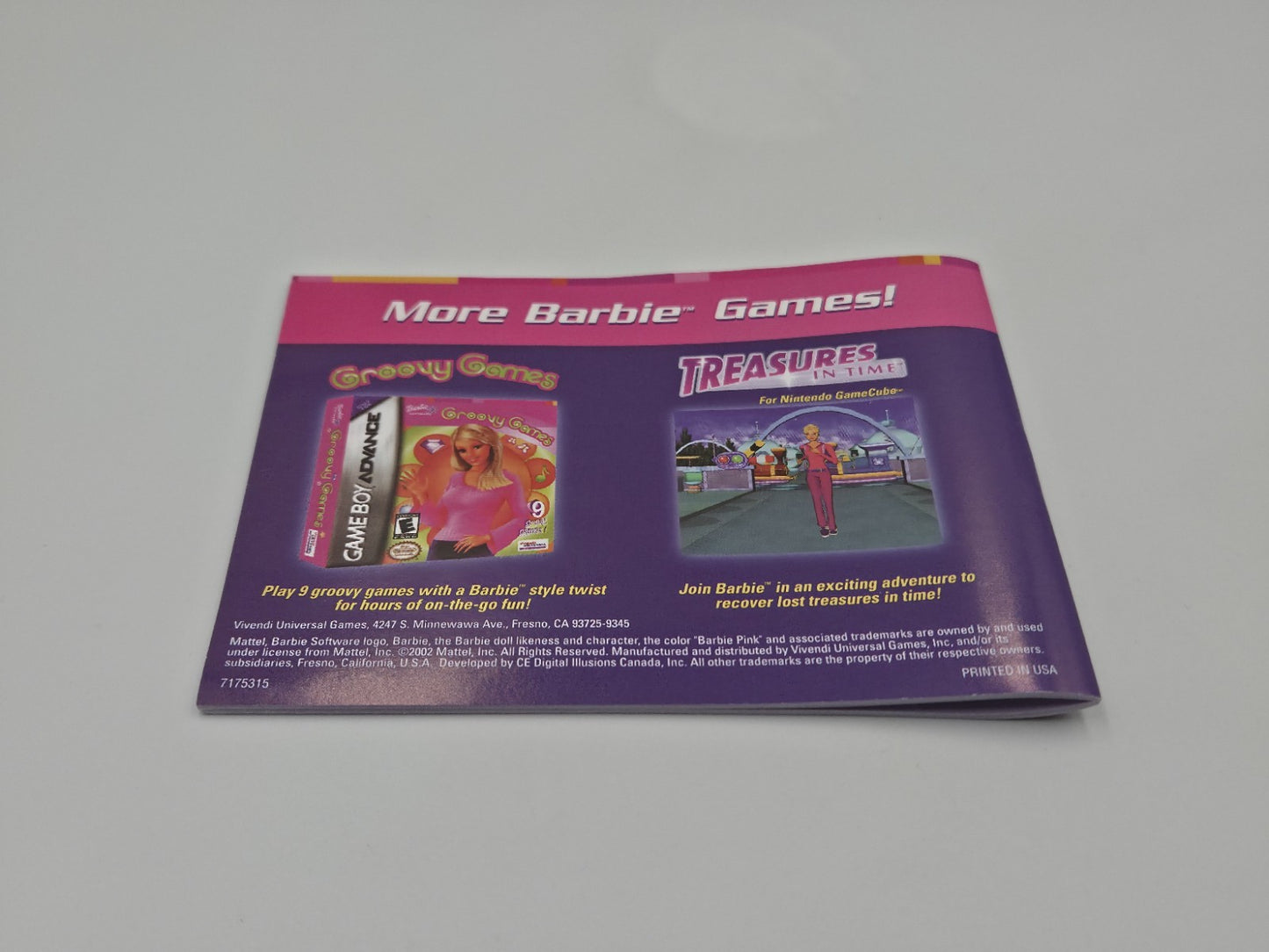 Game Boy Advance Barbie Secret Agent Royal Jewels Mission + OVP + Anleitung USA