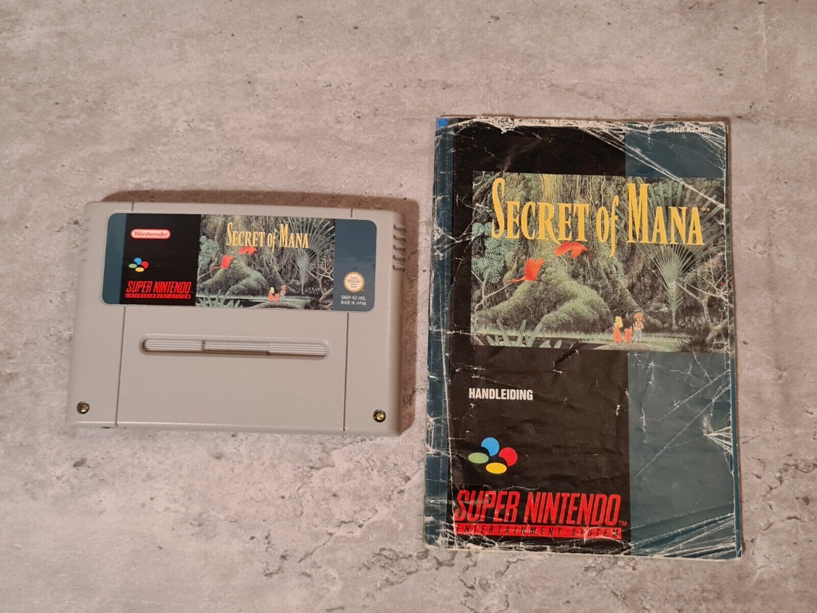 SNES Super Nintendo Secret of Mana mit OVP und Anleitung HOL Small Box - T-Retro-Games 