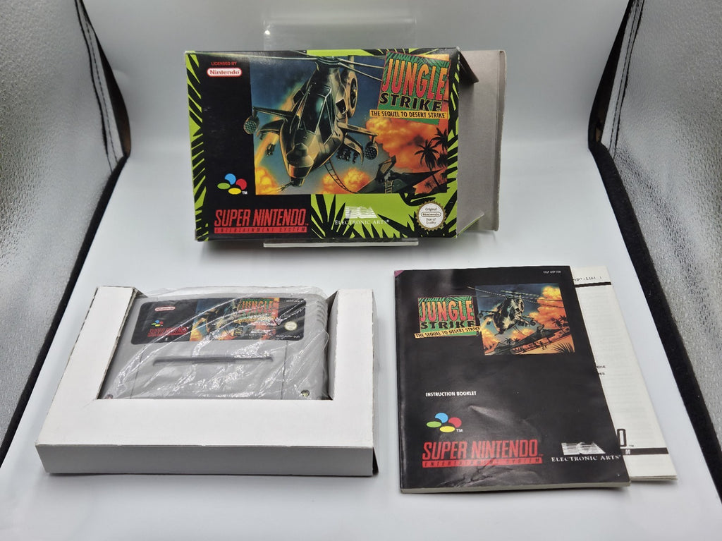 Super Nintendo Jungle Strike The Sequel To Desert Strike + OVP und Anleitung EUR
