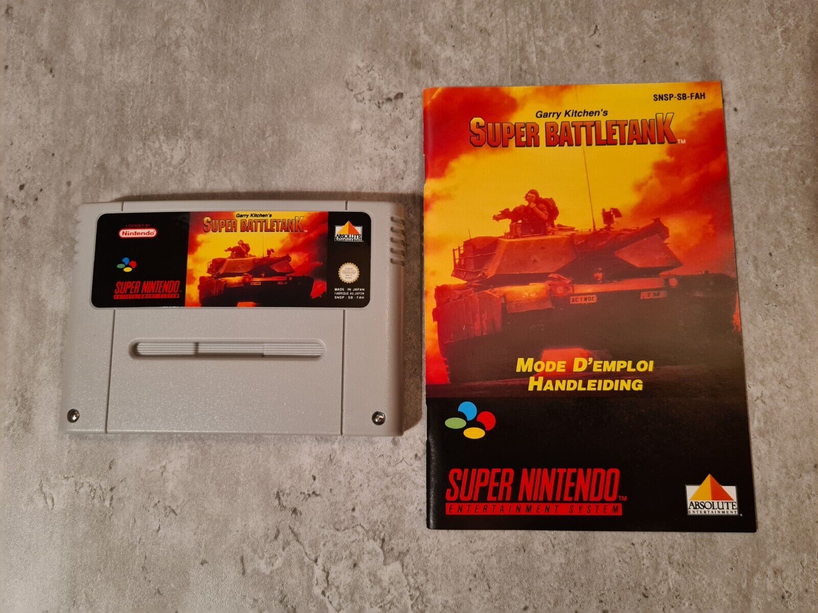 SNES Super Nintendo Super Battletank mit OVP und Anleitung FAH - T-Retro-Games 